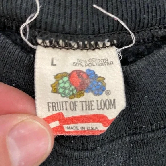 Vintage 80s Mammoth Site Hot Springs South Dakota Fruit of the Loom Sweatshirt L - Picture 3 of 6